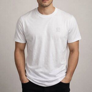 NWT Sandro White Short Sleeve‎ Men's Cotton Tee Size extra Small
